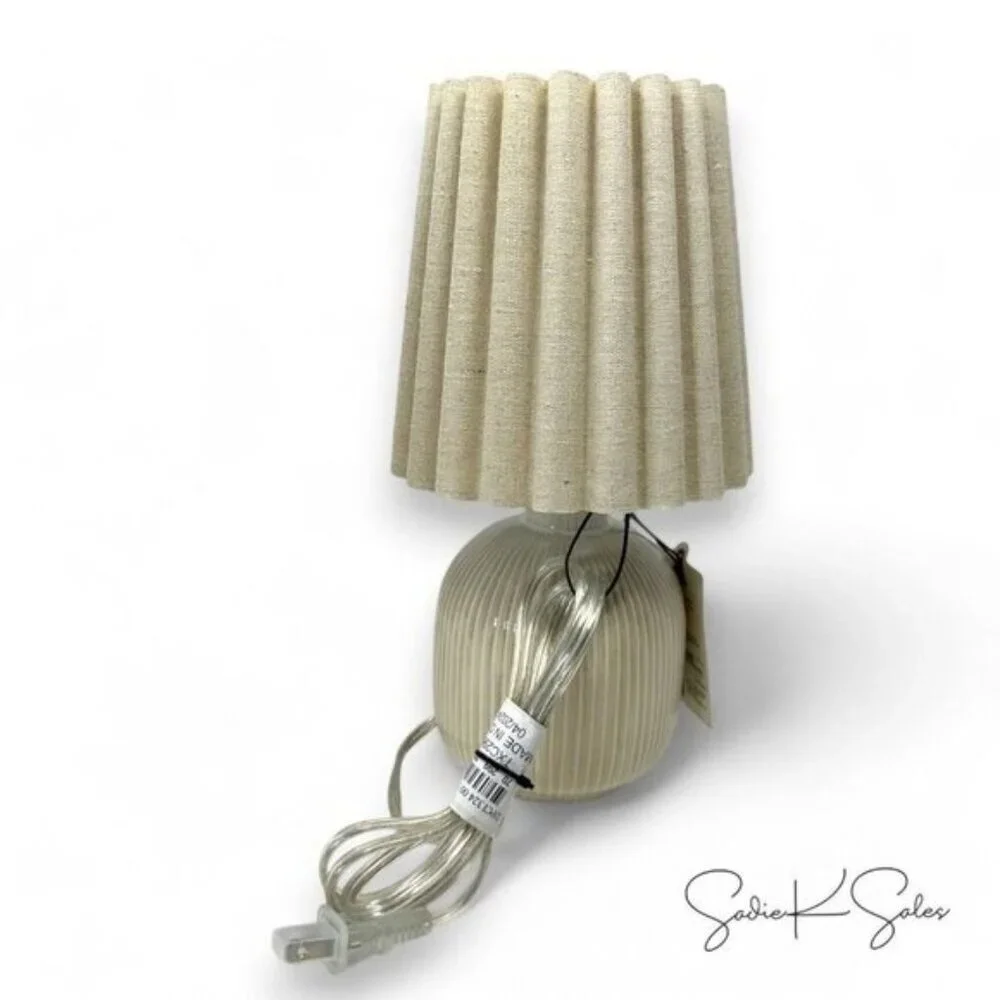 Ribbed Ceramic Table Lamp Cream/Oatmeal - Hearth & Hand Magnolia‎ - Target 2024